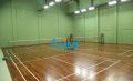 wooden badminton court