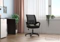 Fabric & Net Black mesh revolving office chair