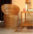 Cane/Rattan natural backrest cane stool