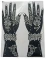 Black Vinyl Full Hand Henna Stencil