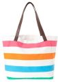 MULTI-COLOUR PRINTED COTTON BEACH BAG  .