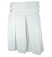 Girls White School Skirt