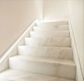 White marble stairs