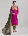 Khadi Cotton Embroidered Unstitched Salwar Suit