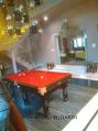 Wooden Rectangular Red Polished Imported Pool Table