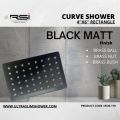 BLACK MATT CURVE SHOWER 4X6 RECTANGLE
