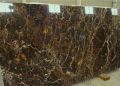Rectangular Plain Golden Brown Marble Stone