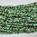 Polished chips Green green 18 inch tibetan turquoise chip stone real genuine firoza beads strands