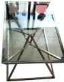 Stainless Steel Glass Top Table