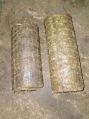 Cylindrical Brown wood biomass briquettes