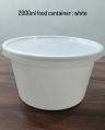 PP Any color As Per Requirement 2000 ml white reusable plastic food container