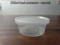 PP Any color As Per Requirement 250 ml transparent reusable plastic food container