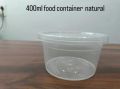 PP Any color As Per Requirement 400 ml transparent reusable plastic food container