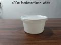 PP Any color As Per Requirement 400 ml white reusable plastic food container