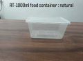 PP Square Any color As Per Requirement rt 1000 ml transparent reusable plastic food container