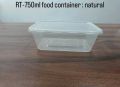 PP Rectangle Any color As Per Requirement rt 750 ml transparent reusable plastic food container