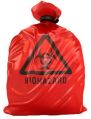 Red Printed biohazard disposal bags