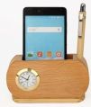 Rectangular Polished wooden mobile stand