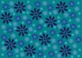 Blue color flowers gift wrapping paper