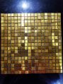square gold stainless steel metal mosaic tiles