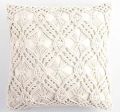 Embroidered Macrame Cushion Cover