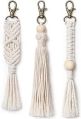 Natural Cotton Natural/customized Color Used macrame keychain