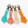 20-30gm 30-50gm Natural Cotton Natural/customized color macrame keychain