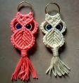 Natural Cotton Natural/customized color macrame keychain