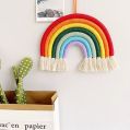Home Decor Natural Cotton Natural/Customized Colour rainbow wall decor