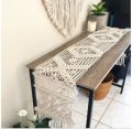 Natural Cotton Natural/customized color hd-tr4 macrame table runner