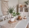 Natural Cotton Natural/customized color hd-tr7 macrame table runner