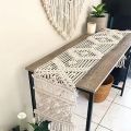 Natural Cotton Natural/customized color hd-tr8 macrame table runner