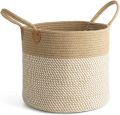 Round jute hamper basket