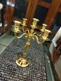Creatick Impex Golden Brass Candle Holder