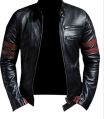 lambskin biker leather jacket