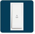 White Plastic bell push switch