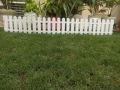 White Plain pvc picket fence