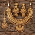 Golden Pure Gold ethnic gold necklace set