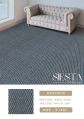 SIESTA PP Oval Blue Plain Smooth peacock wall-to-wall carpet