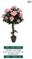 Green pink rose artificial plants