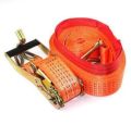 Orange polyester ratchet lashing belt