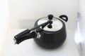 Aarna Stainless Steel Round Black & Silver Inner Lid Pressure Cooker 