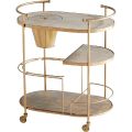 Iron gold New Polished Kitchen Trolley