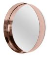 Glass Plain Glossy rose gold wall mirror