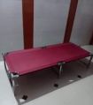 Available in various colours Polished stainless steel folding bed