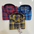 Red Blue Black Full Sleeve Checked Simple Collar Neck Regular Fit Mens Cotton Shirts
