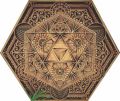 Geometry Hexagonal Multilayer Stacked Wooden Wall Art