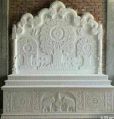 Polished White marble pooja mandir
