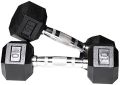 Zorex Rubber Coated Professional Exercise Hex Dumbbells (Pack of Two) 10x2=20Kg