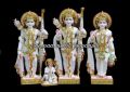 Multicolor Plain New Polished marble ram darbar statue